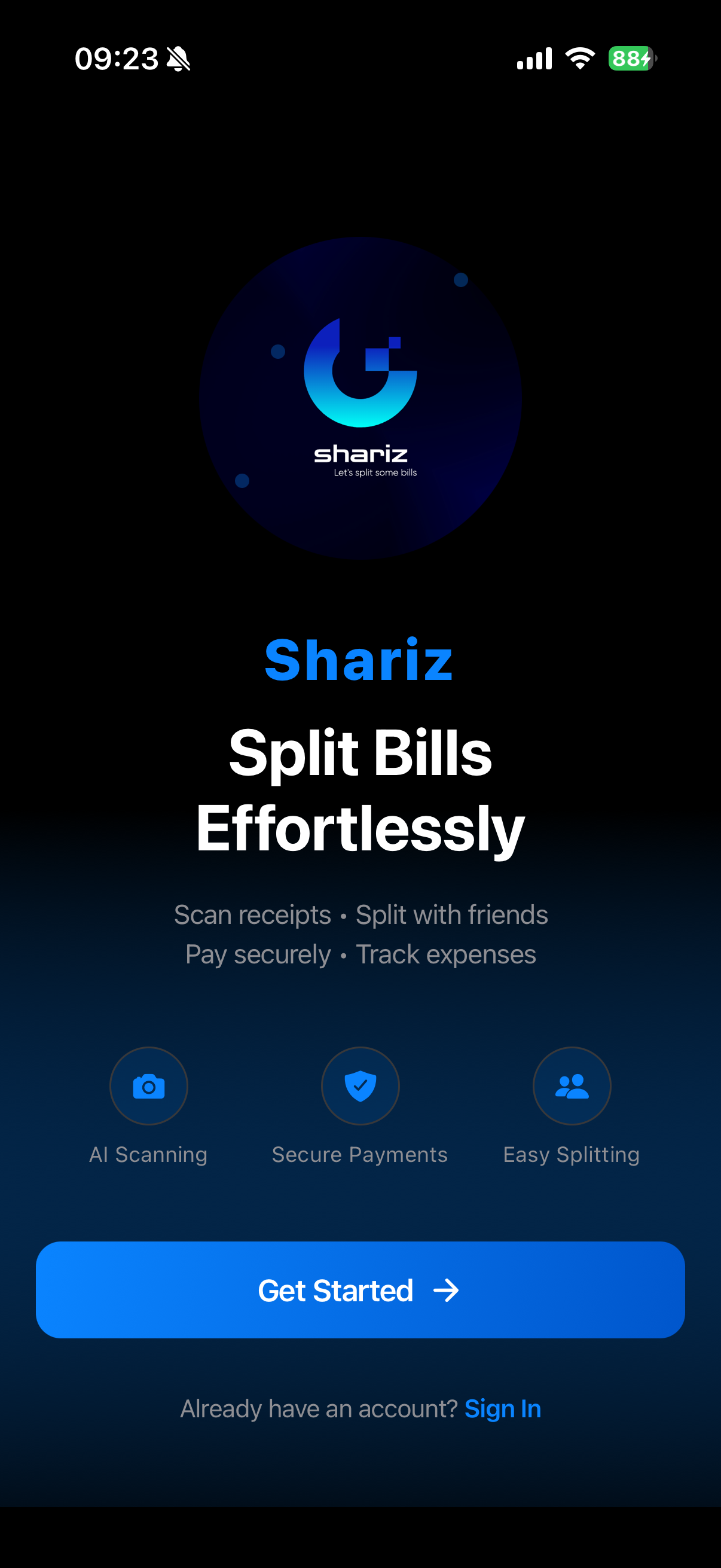 Shariz App - Onboarding